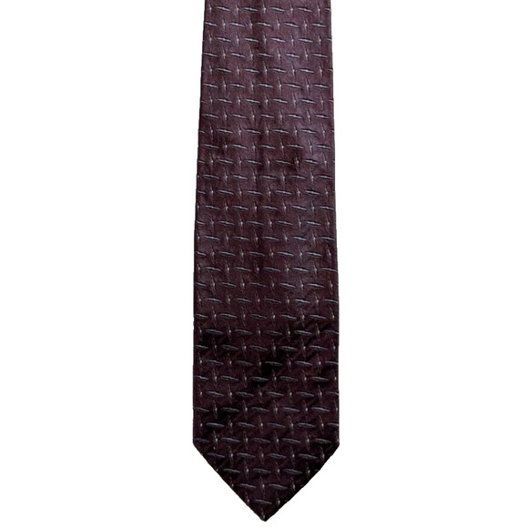 Hugo Boss Shiny Purple Striped 100% Silk Made In Italy Necktie tie - Picture 1 of 6